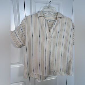 Madewell Cream Short-Sleeve Striped Tee